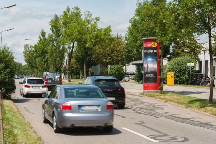 Die Ganzsäule oder die Litfaßsäule als Außenwerbung - Ganzsäule München Dein-Kinoticket - Ganz-/ Litfaßsäule